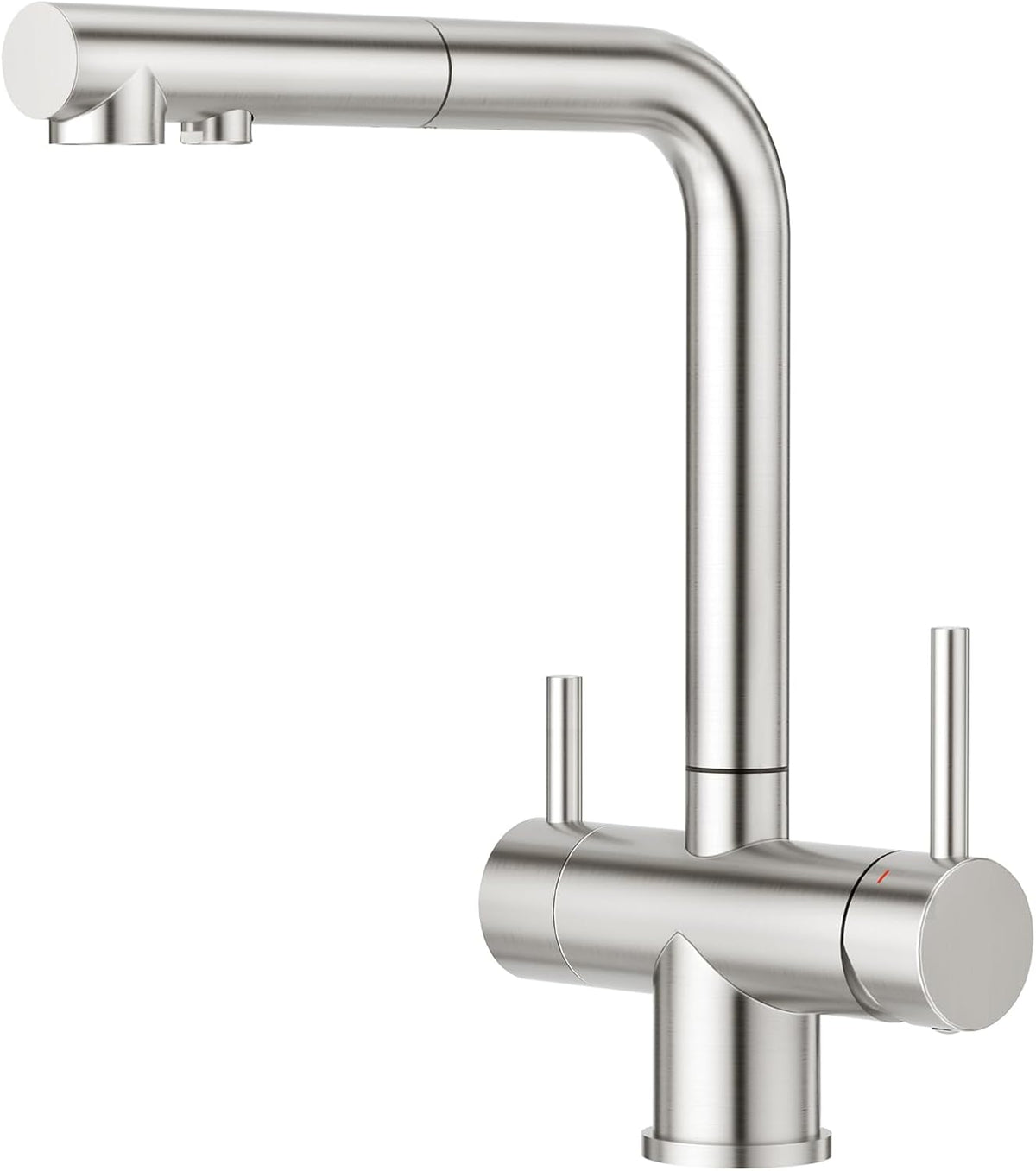 Grifos de fregadero de cocina táctil de CREA, Grifo de Cocina 3 Vías Ósmosis con Ducha Extraible, Acero Inoxidable