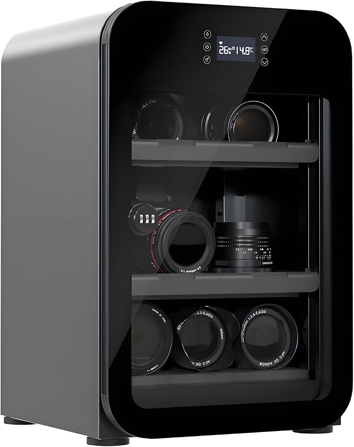 Armarios Dry Box Generic, Armario seco para cámara con pantalla LED, deshumidificador electrónico para control de humedad 35-55% RH, bloqueo de