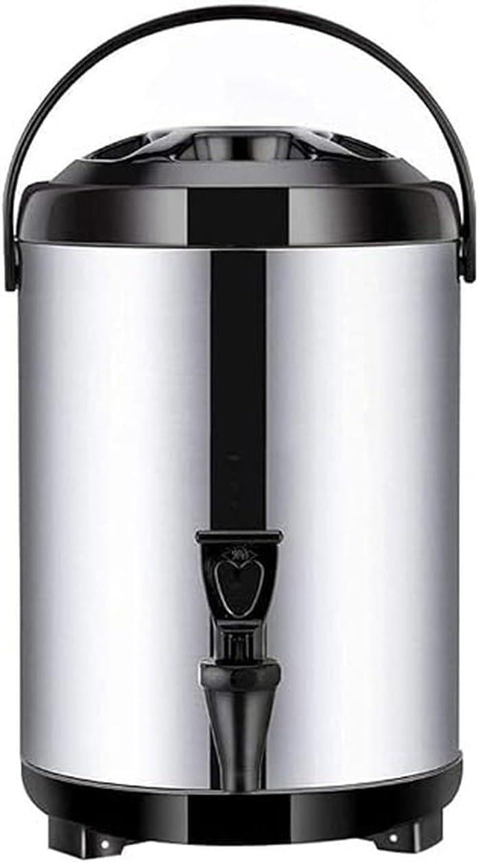 Dispensadores de agua caliente Zlthraustic, Dispensador de Agua Caliente y Bebidas con Grifo, Barril Termo de Acero Inoxidable para Cafetera, Gran