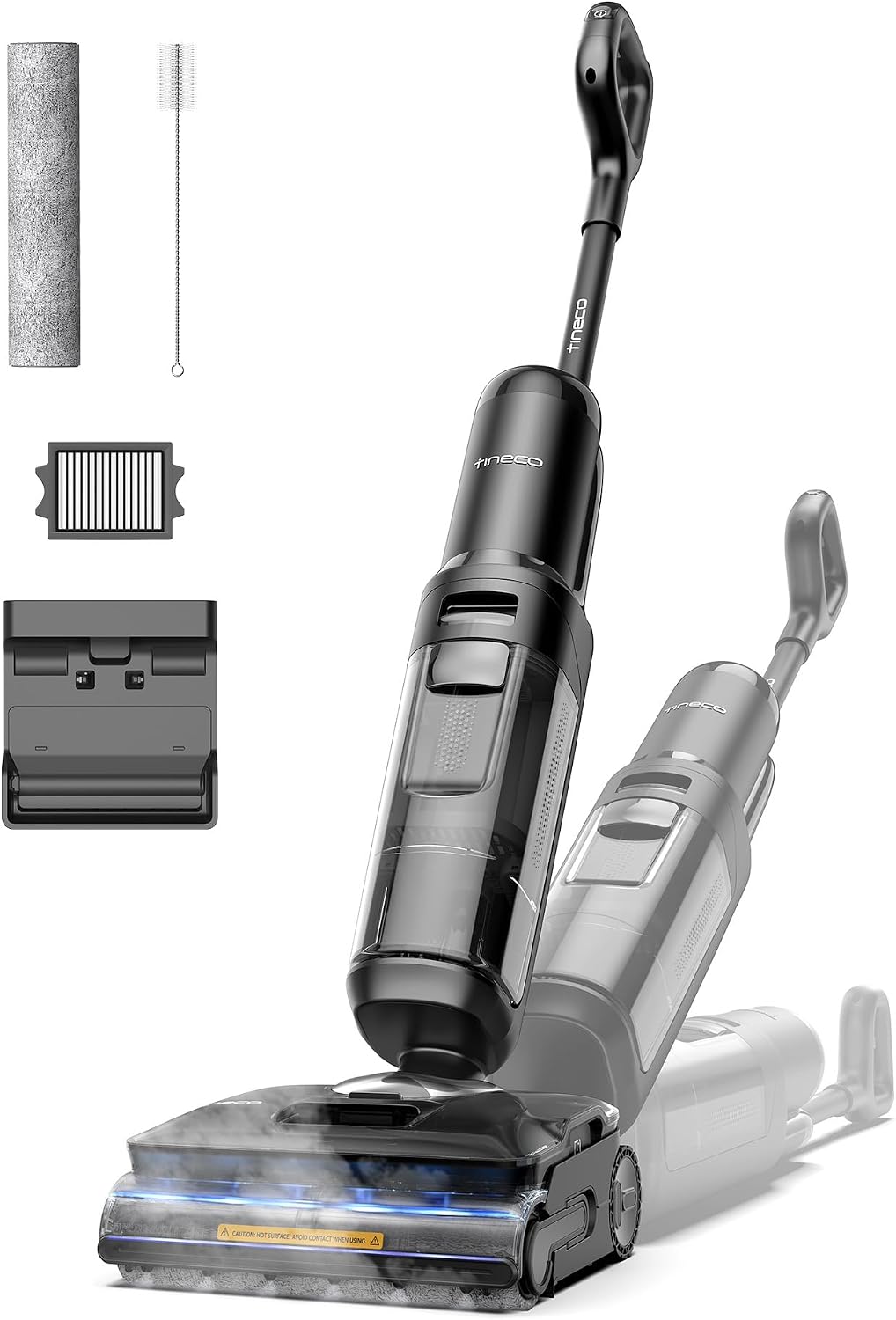 Tineco Aspiradoras vertical, Floor One S7 Stretch Steam, Aspiradora-Fregona con Vapor, HyperSteam
