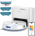Vozascly Robot aspirador, R10 Robot Aspirador y Fregasuelos con Mapeo, Aspira y Friega Suelos, Vaciado Automático de Polvo de 4L, Doble Navegación