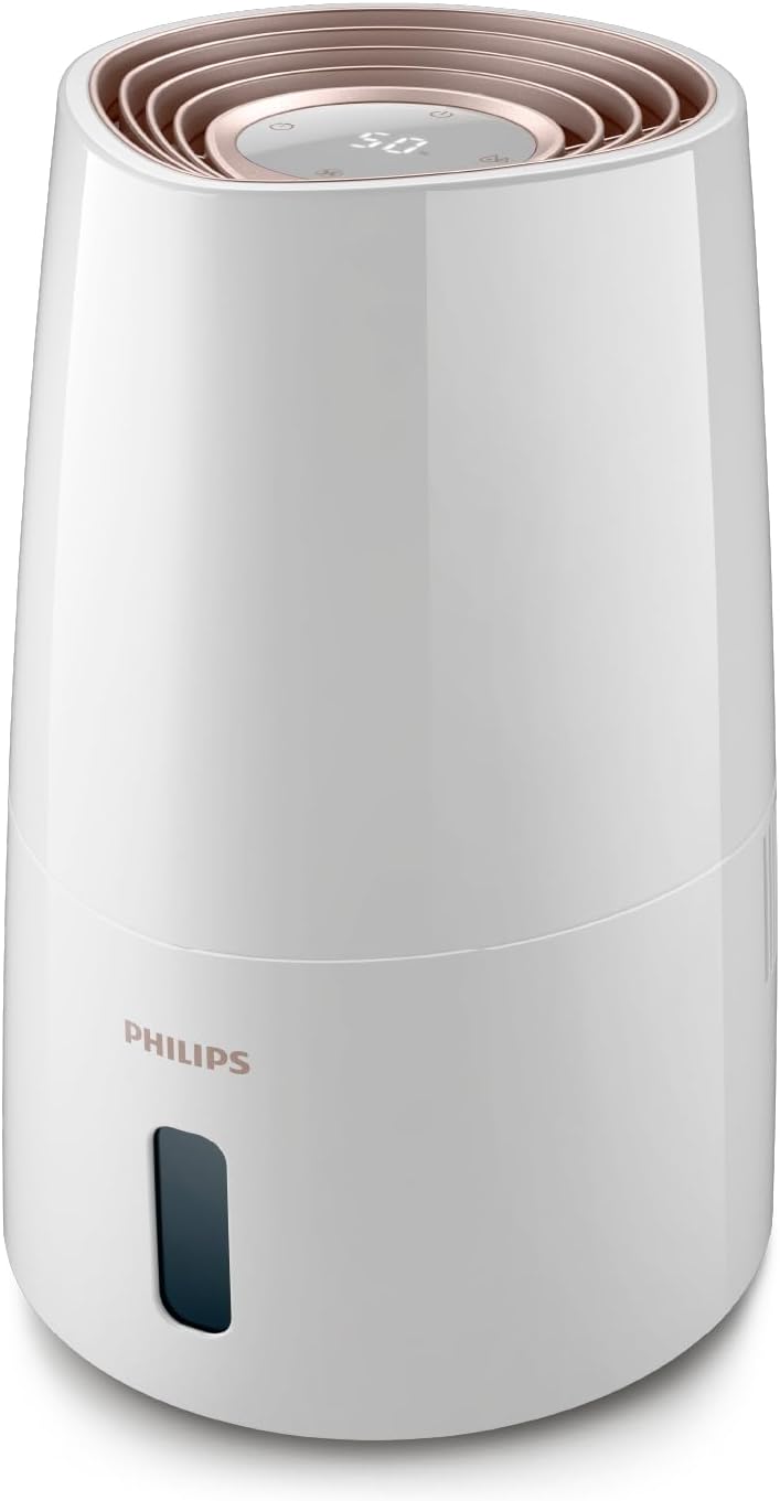 Humidificadores de habitación individual Humidificador Serie 3000, 45 m², 99, 97% menos bacterias (NanoCloud), 300 ml/h, 3 velocidades, Modo Sueño