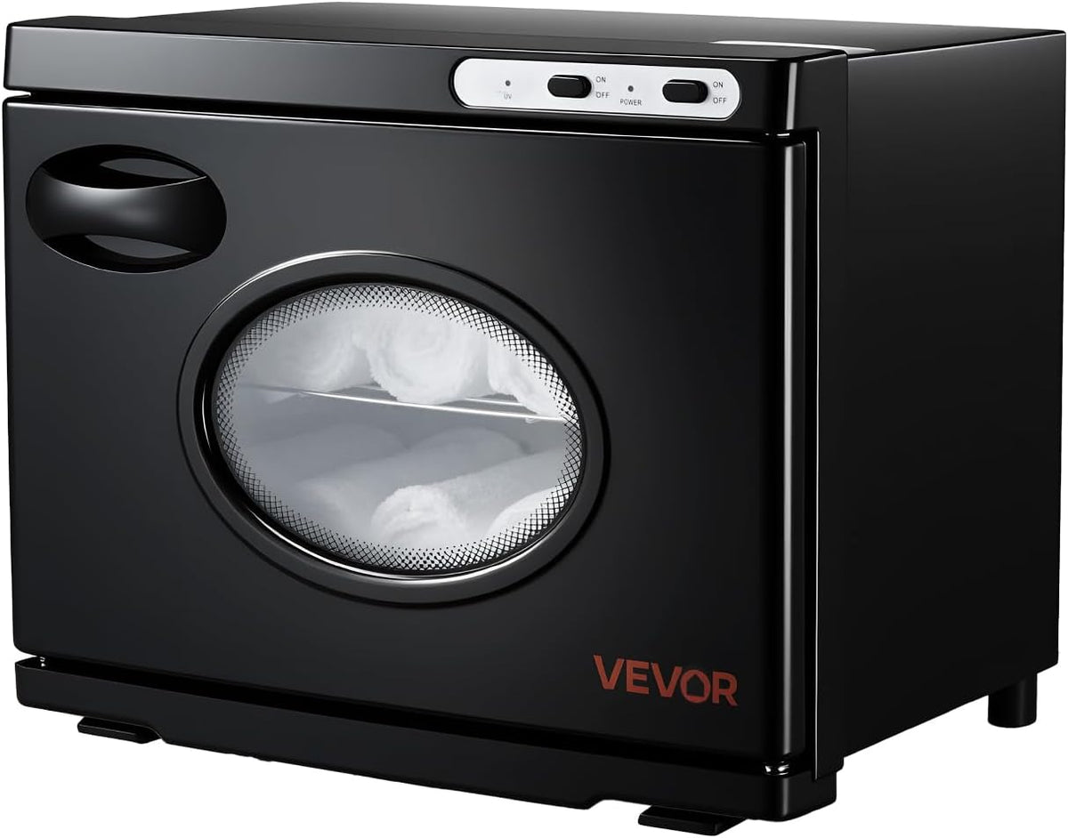 VEVOR Calientatoalla, Calentador de Toallas de 23 L, Esterilizador Secador para 36 Toallas, con Ventana Transparente, Clip y Rejillas, Versátil para
