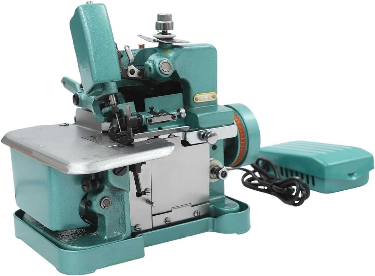 Máquinas para puntada de seguridad de DDTABASE, Máquina de coser Overlock de 150 W con interruptor de pie, 9000 rpm, 3000 puntadas/min