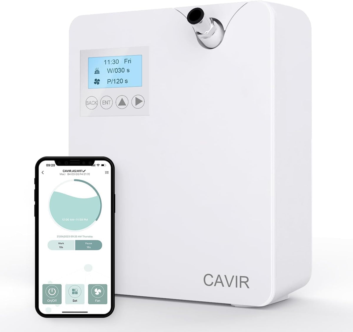 Difusores de aceite perfumado de Cavir, Smart Scent Air Machine for Home, Wterless Condensation Nebulization, 300 ML Oil Bottle, Long Service Life
