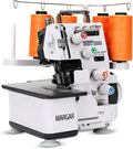 MARGAR Máquinas de coser básica, Máquina de coser Serger Overlock 2026 con capacidad de rosca de 3/4, máquina de coser Serger con marco de metal, 1250