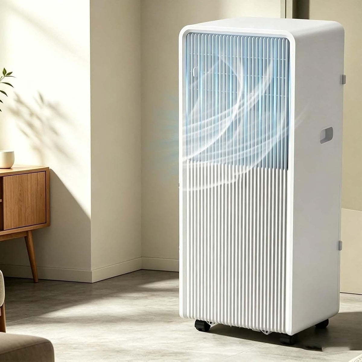 Generic Aire acondicionado portátil, Portátil 4 en 1 Inverter con Refrigeración, Calefacción, Deshumidificación y Ventilación, Control Inteligente y