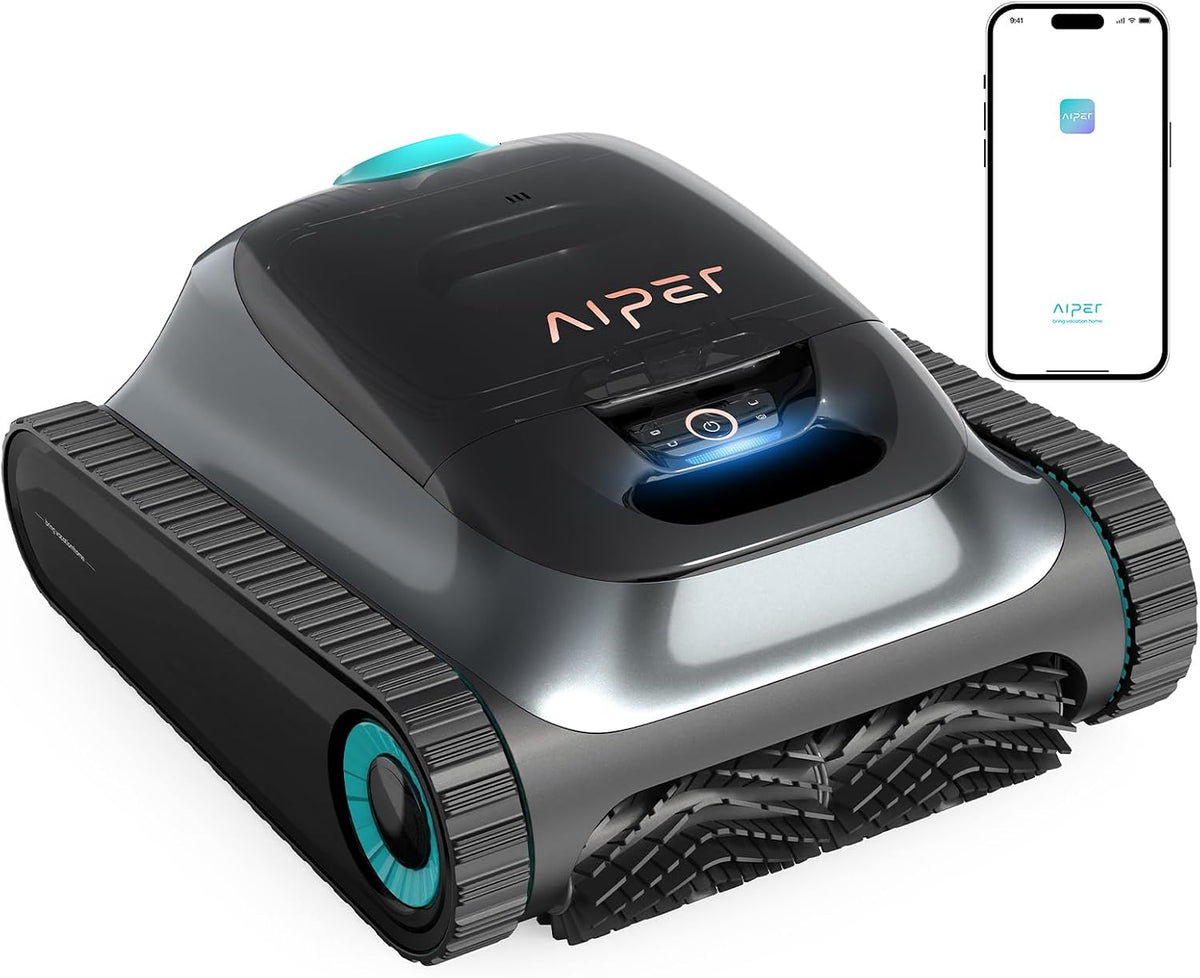 AIPER Limpiafondos automático, (2026) Scuba S1 Robot Piscina Limpiafondos y Paredes, Aspirador Piscinas Fondos con Batería Mejorada 270 min