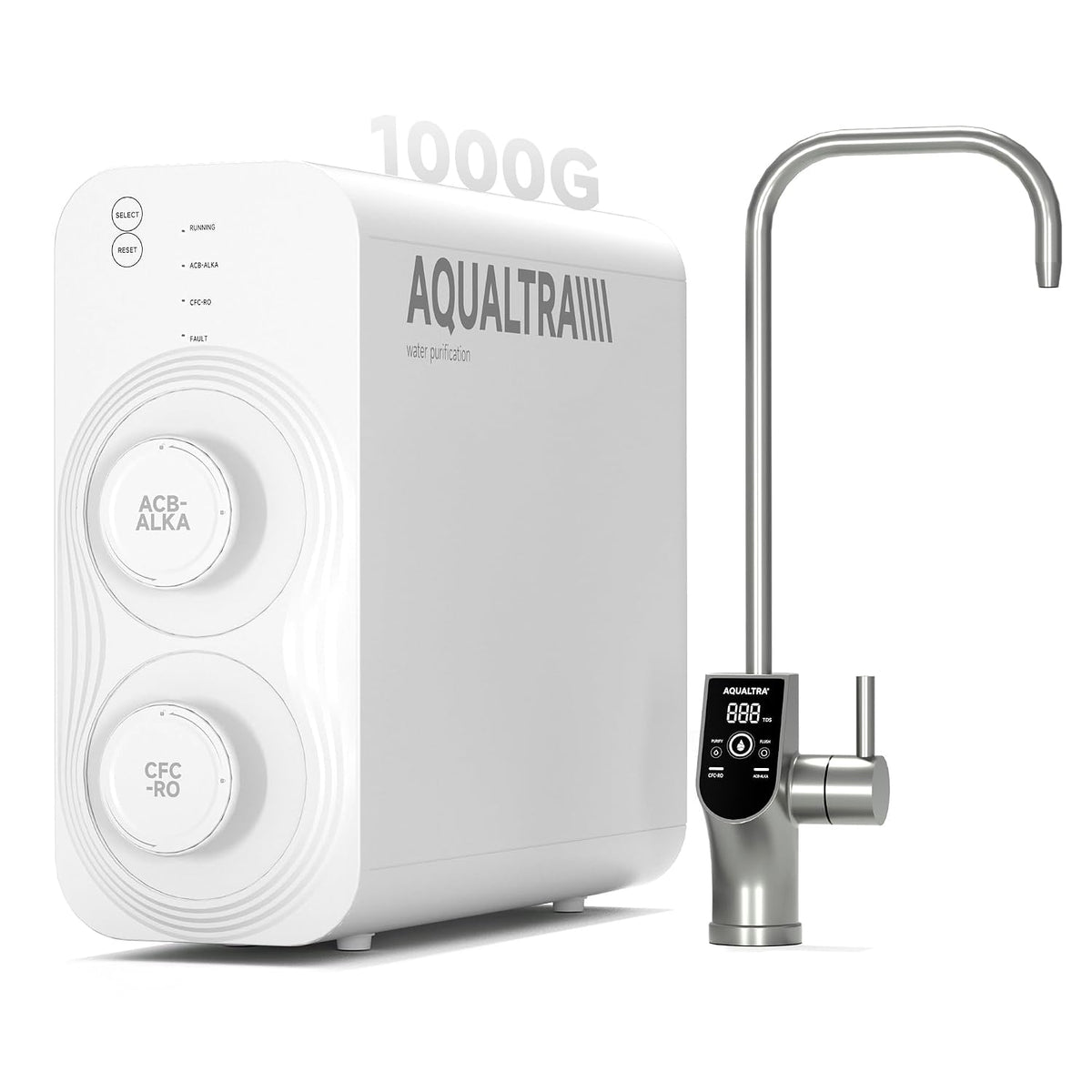 Sistemas integrado USF-AR-1000 Sistema de ósmosis inversa debajo del fregadero, sistema RO alcalino sin depósito de 10 etapas, certificado
