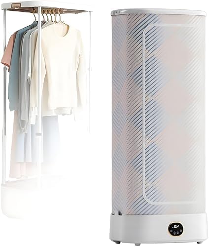 Generic Planchas de vapor, Máquina de planchar a vapor con pantalla táctil, planchado y plegado automático, función de vapor de 1000 W, varilla