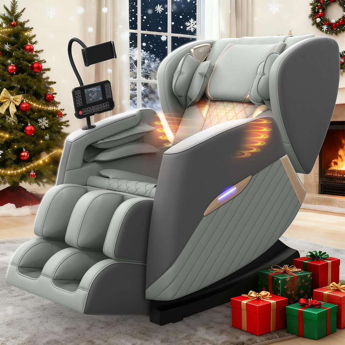 Sillones y asientos de masaje eléctrico Srfzluxy, Sillón de Masaje de Cuerpo Completo, Modo Gravedad Cero, con 16 Puntos de Masaje y 8 airbags