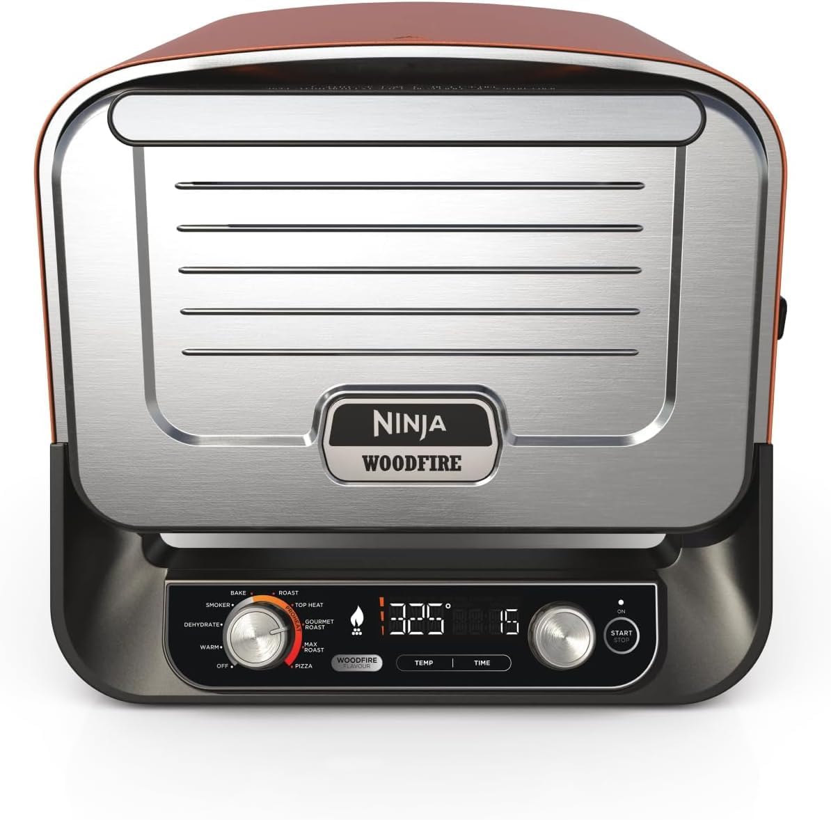 Ninja Horno de pizza exterior, Woodfire, Horno Eléctrico Multifunción de Exterior, 8 en 1