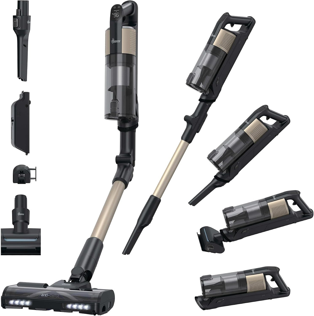 Hoover Aspiradoras escoba, HF3 Core Pet Flexi Aspiradora Escoba, 60 Min + Accesorio Mascotas