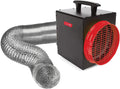 Calefacción Perel, Radiador ventilador, 3300 W, con termostato y manguera de aire, calefacción eléctrica de taller