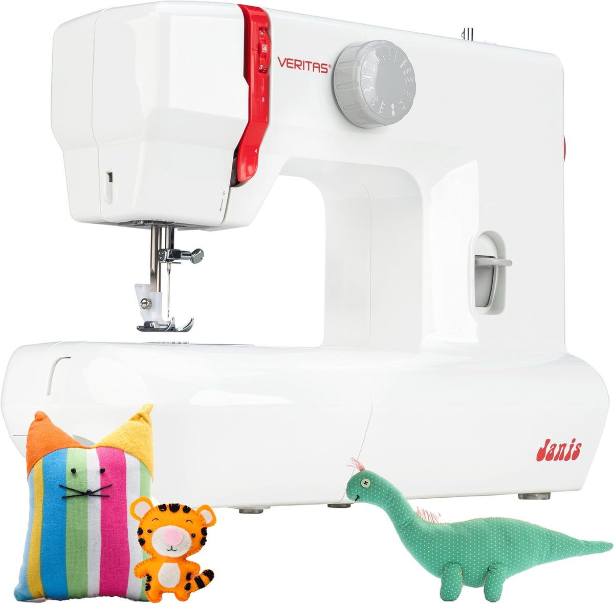 Máquinas para puntada de seguridad VERITAS, Máquina de coser Janis I 9 programas I Tensión automática del hilo & Cortador de hilo I Puntos decorativos