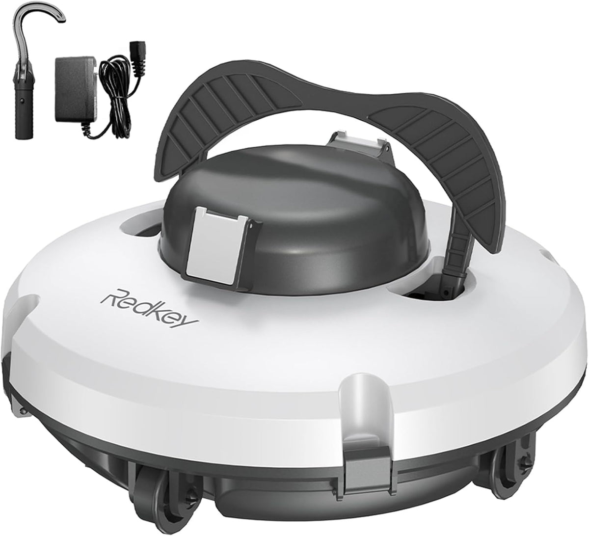 S100 de Redkey, limpiafondos automático, Upgrade Robot Limpiafondos Piscina Sin Cable, 200 Minutos de Autonomía, Sube Pendientes de 18°, Motor Doble