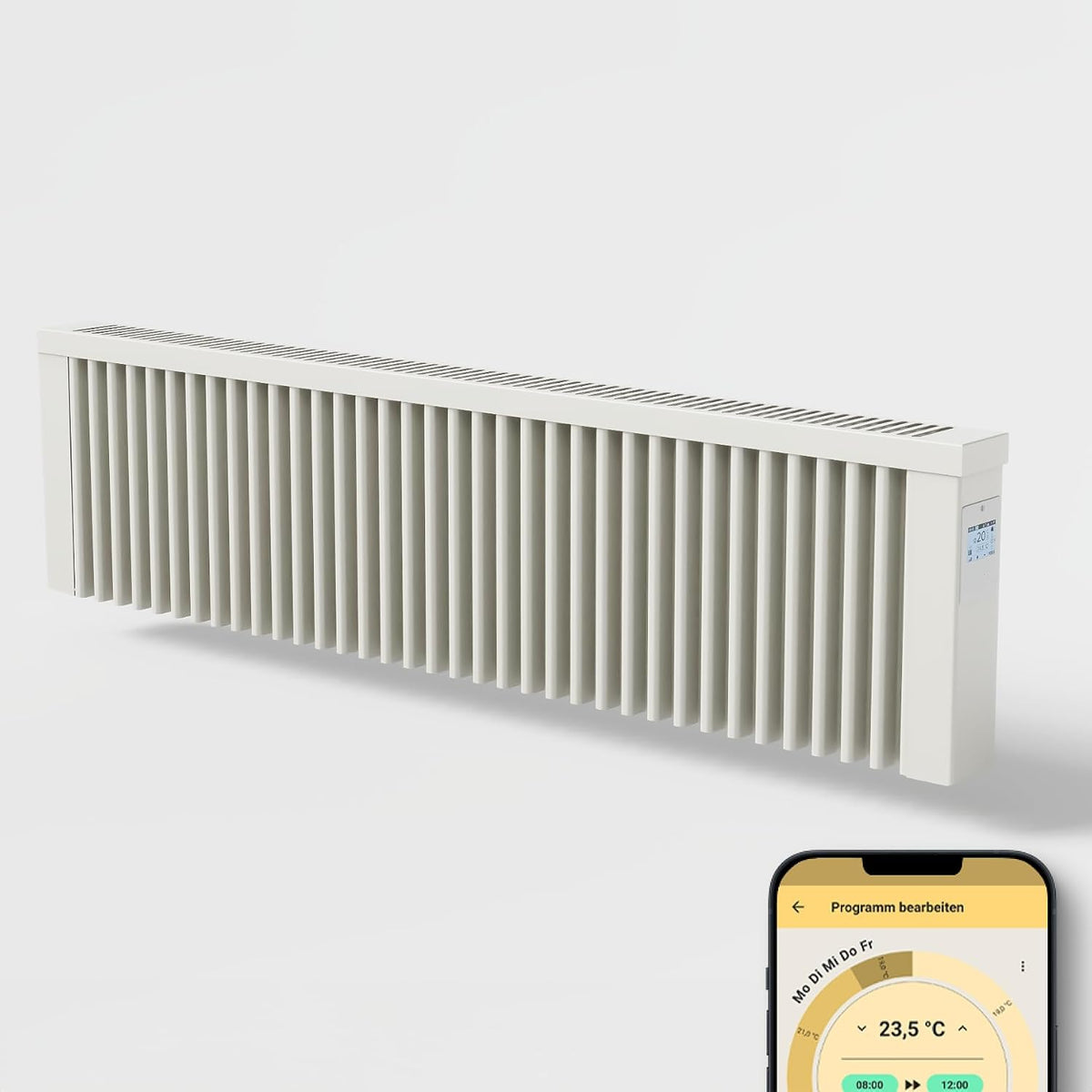 AeroFlow Calentadores de espacio de propano, Calefacción eléctrica con núcleo de memoria Chamotte FlexiSmart Pro compatible con WLAN, control de