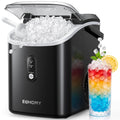 Máquinas para hacer hielo EUHOMY, Máquina de hielo en pepitas, 15 kg/24 h, fabricación en 6 minutos, limpieza automática, 120 W, máquina de hielo de