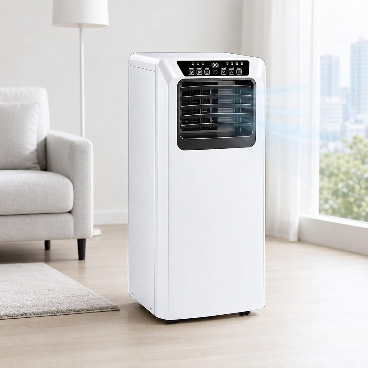 Beachtiful Aire acondicionado portátil, Portatil 9000 BTU, Climatizador 3 en 1 con Frio, Ventilador y Deshumidificador, Silencioso, con Kit de Ventana