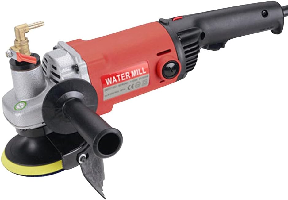 KinHall Máquinas pulidora, Pulidora de piedra húmeda de 1400 W, 220 V, 6 pulidoras de velocidad variable, eléctrica en húmedo con almohadillas de