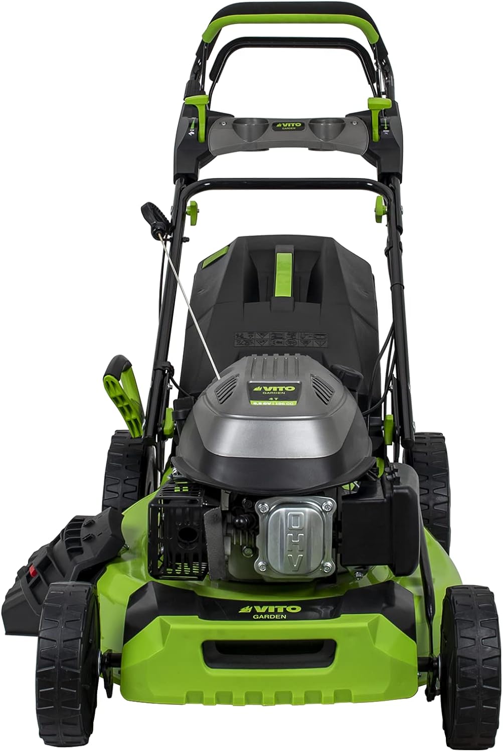 VITO Cortacéspedes rotativo, Garden Cortacésped de Gasolina con tracción a Gasolina, Easy-Start, cortacésped 4 en 1, Gasolina de 4 Tiempos, 4, 2 kW