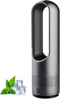 Ventilador de torre Generic, torre sin aspas frío y caliente, circulador de aire oscilante de 45, 7 cm con temporizador de 8 velocidades, purificador