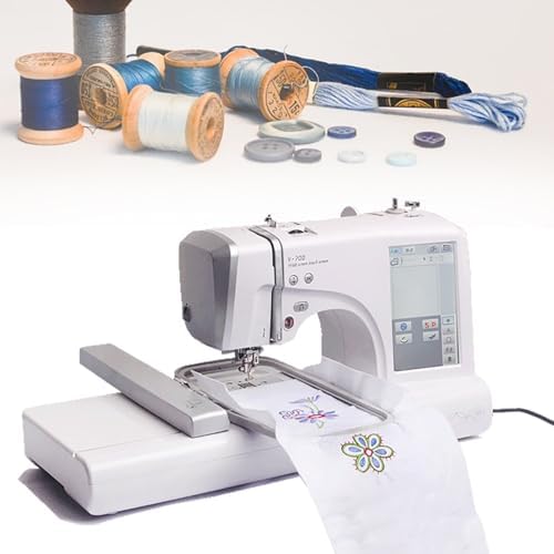 Máquinas de coser controladas electrónicamente Generic, Máquina de coser y bordar computarizada con conectividad USB, 150 diseños, 162 puntadas