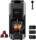 Cafetera automática Cecotec, Cafetera Cápsulas Express FreeStyle Compact Black Art Elite. 1350W, 20 Bares, Apta para Café Molido, Dolce Gusto