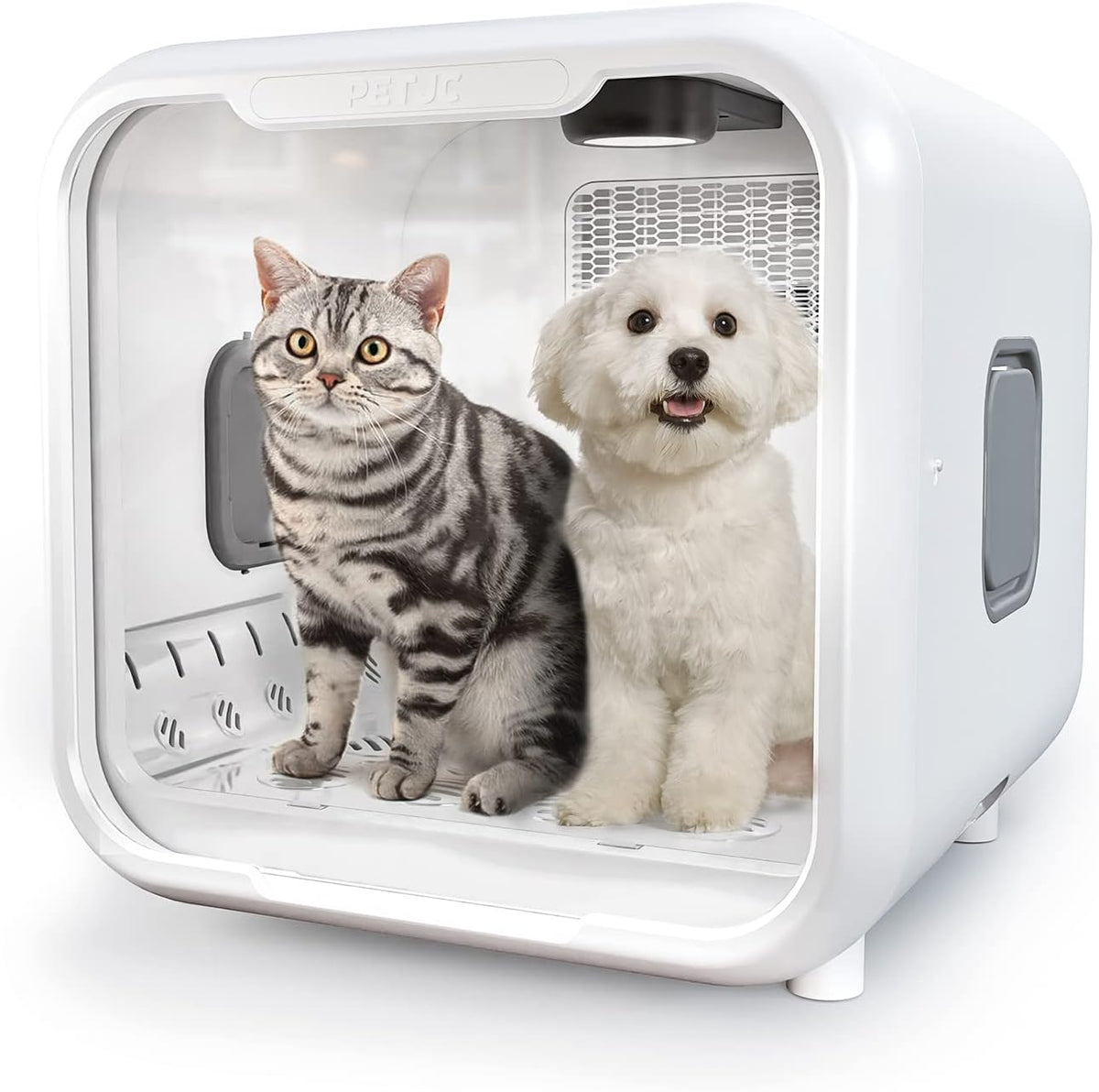 Cajas de arena de PvEvTv, Caja secadora automática para mascotas para gatos y perros pequeños, secador de pelo de perro ultra silencioso, capacidad de