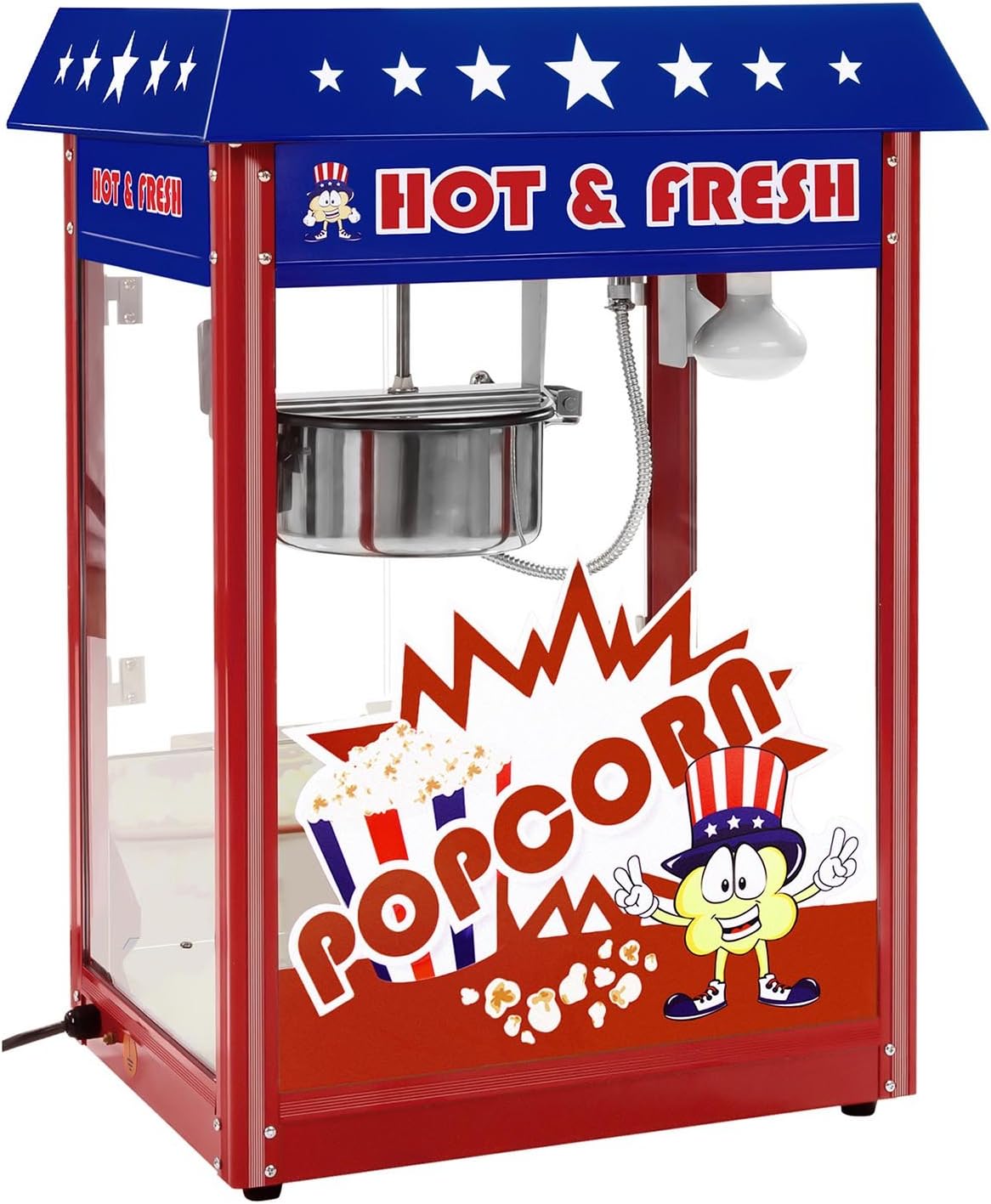 Máquinas de palomita Palomitera Producción 5 kg/16 l/h, diseño americano, 1500 W, Royal Catering